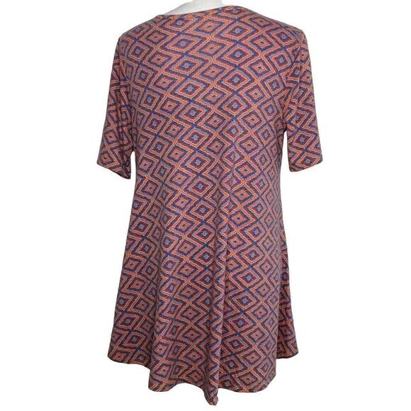 Lularoe Blouse Diagonal Geometric Tee Loose Fit Multicolor Size Small NWT - Picture 2 of 8